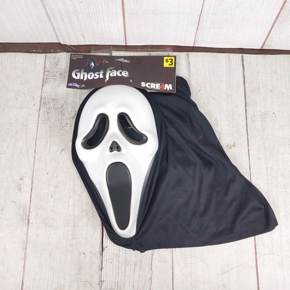 Fun World Easter Unlimited Pulsating Ghost Face Scream Mask 2018 Black NEW